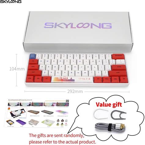 Skyloong Sk Keys Mechanical Gaming Keyboard Gateron Blue Switchs Hot Swappable Keyboard