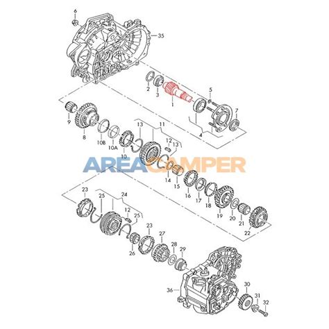 ixo secundário pinhão de 15 dentes caixa velocidade VW T5 manual 5V