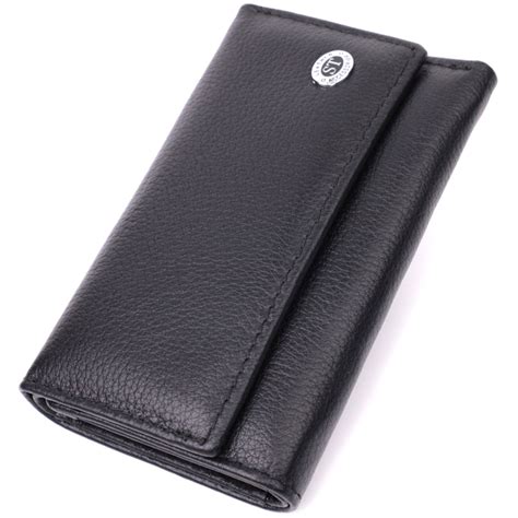 Кожаная ключница 12х7,5х1,5 см ST Leather Черный 000279809 от продавца ...