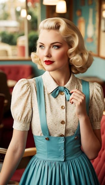 Stylish Skinny Blonde Girl In Trendy Fashion Premium Ai Generated Image