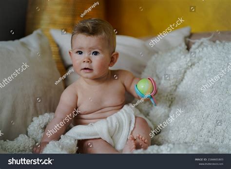 Sweet Adorable Naked Half Year Old Stock Photo 2166601803 Shutterstock