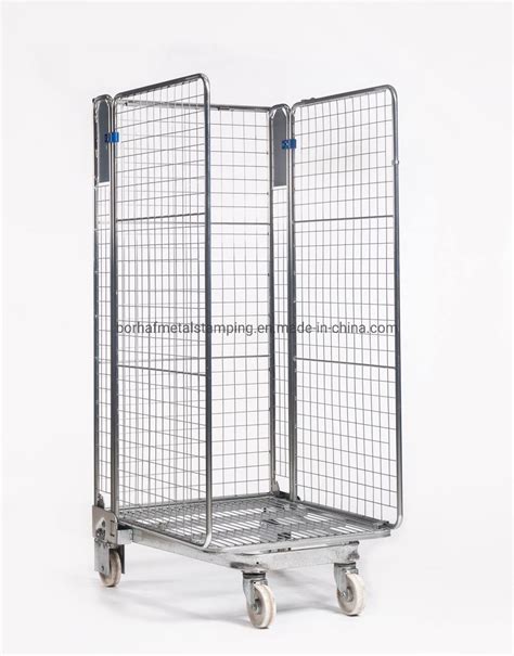 Custom Metal Mobile Roll Cage Trolleys Roll Container Logistic Cart