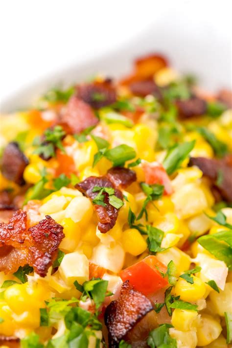 Creamy Confetti Corn With Bacon