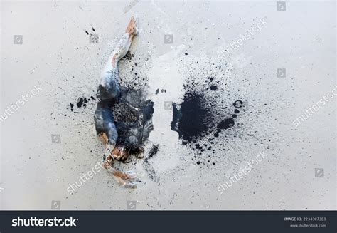 Sexy Nude Woman Gray Color Painted Stock Photo Shutterstock