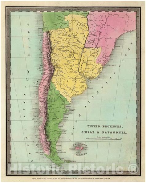 Antiguo Mapa De Chile