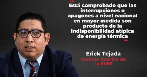 As Explic Erick Tejada Las Causas De Los Apagones Planificados En