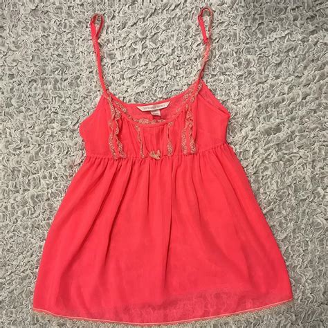 Victoria Secret Hot Pink Slip Tank So Gorg Size Depop
