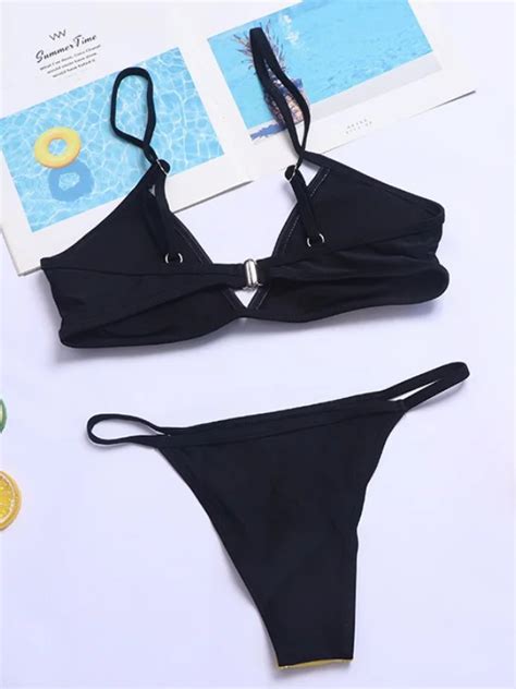 Punk Style Skull Fire Printed Adjustable Spaghetti Strap Triangle Bottom Two Piece Bikini Sets