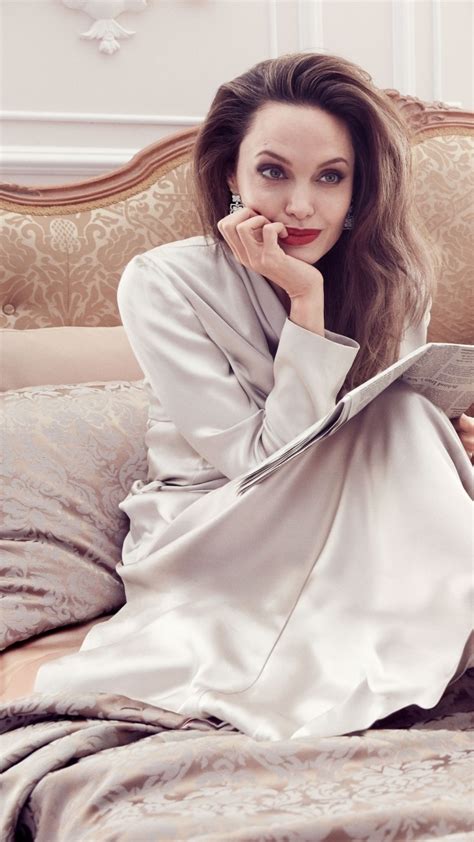 Celebrity Angelina Jolie Actress Brunette American X Phone HD Wallpaper