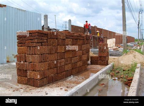 laterite stone wall high resolution stock photography  images