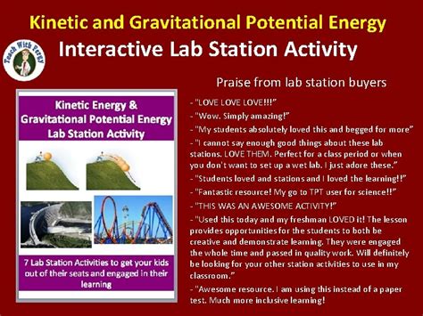 Kinetic And Gravitational Potential Energy Interactive Lab Station