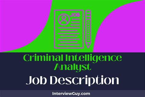 criminal intelligence analyst job description updated