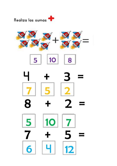 Ejercicio Interactivo De Suma Y Resta Para Primer Grado Primeros