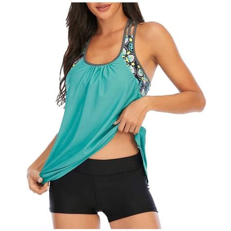 Maillot de bain de maillots de bain rembourré de bikini push up imprimé patchwork pour femmes