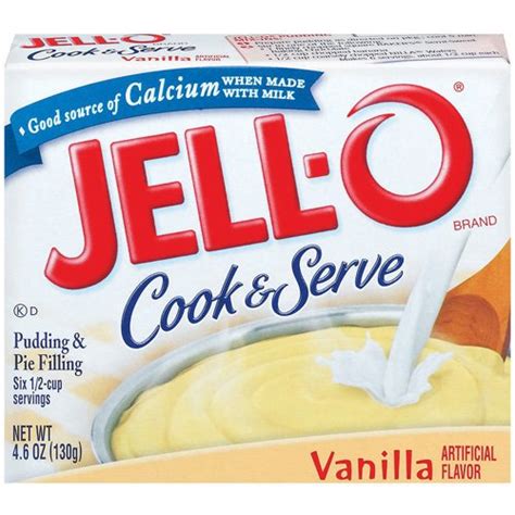 Jell O Jello Vanilla Cook And Serve Pudding And Pie Filling 4 6 Oz