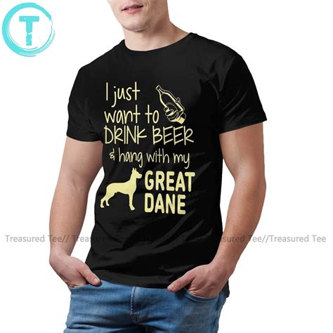 Great Dane T Shirt Chc Tylko Pi Piwo Koszulka Graficzna Koszulka Z