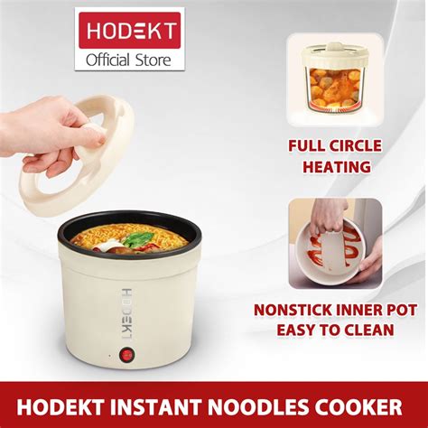 Hodekt Mini Electric Cooker Multifunctional Rice Cooker Hot Pot Instant Noodles Pot Non Stick