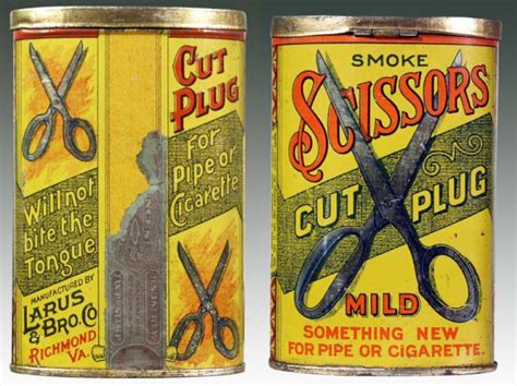 Scissors Cut Plug Tin Antique Tobacco Tins And Collectibles