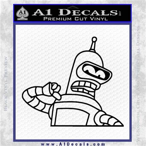 Bender Decal Sticker Bite My Shiny Metal Ass A Decals