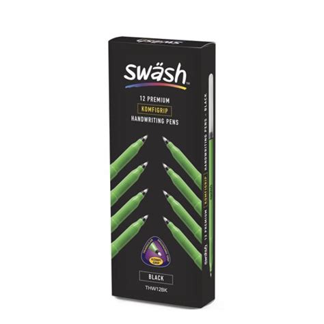 Buy Swash Komfigrip Handwriting Pen Black Pack Of 12 Thw12bk From