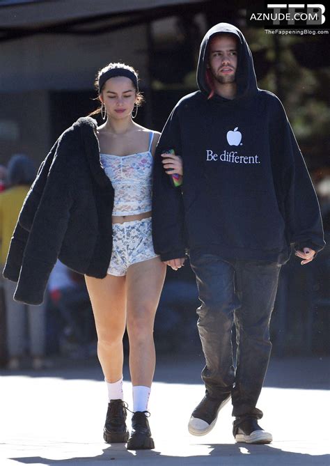 Addison Rae Sexy Seen Showing Off Her White Laced Lingerie After Lunch With Omer Fedi In Los