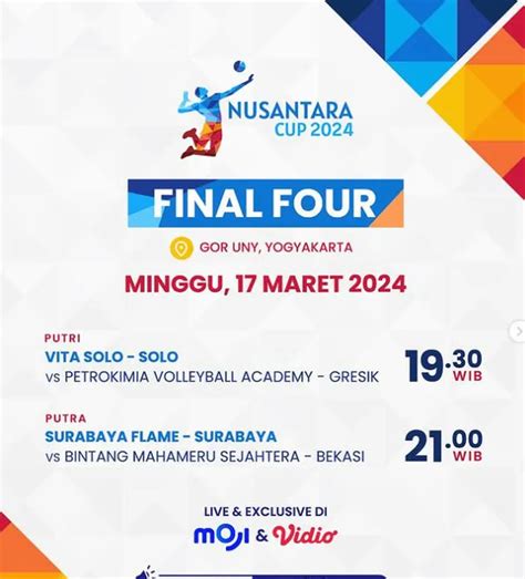 Jadwal MOJI TV Minggu 17 Maret 2024 Ada Live Premier Leagus Nusantara