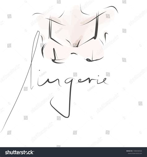 Woman Model Lingerie Handdrawn Illustration Vector Stock Vector Royalty Free
