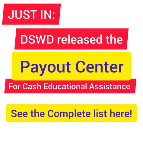 Payout Center for DSWD Educational Assistance All over the Phillipines