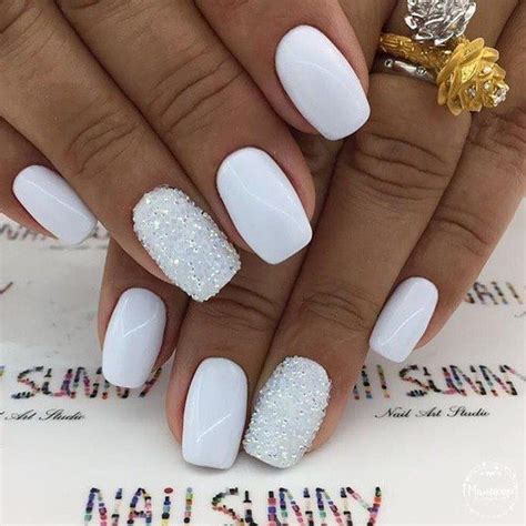 Маникюр | Nails | Ногти, Белые акриловые ногти и Белые ногти