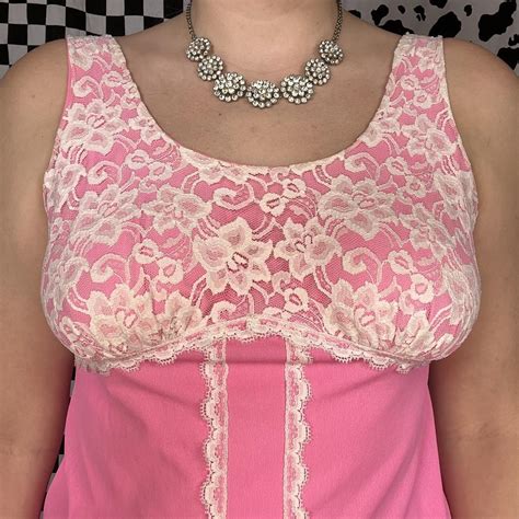 Vintage S Bubblegum Pink Lingerie Dress Features Depop
