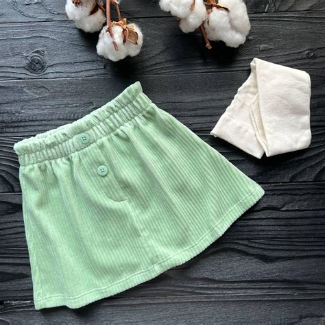 Детская юбка из вельвета для девочки LC Waikiki Салатова 12-18мес (86см ...