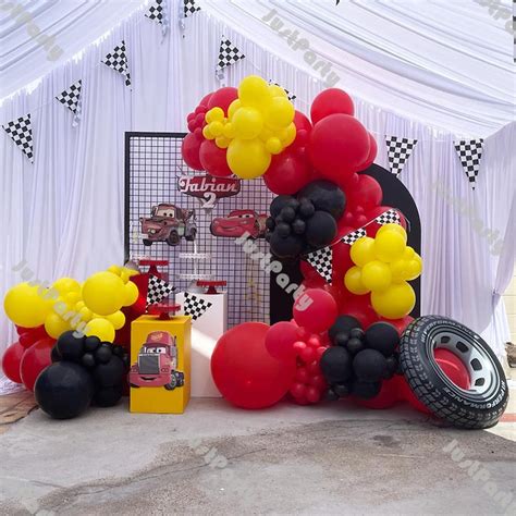 150 151pcs Race Car Theme Balloon Garland Boy 1st Birthday Etsy