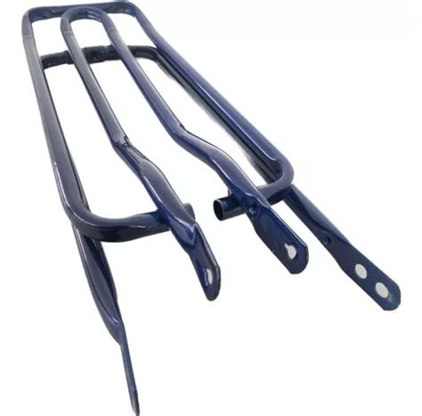 Portaequipaje Para Bicicleta De Acero Color Blue Emv Bikes Tubular