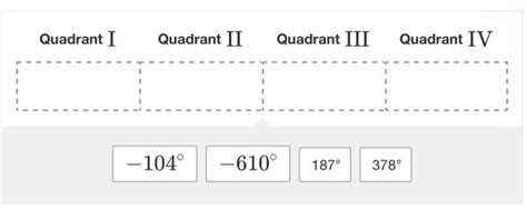 solved quadrant  quadrant ii quadrant iii quadrant iv cheggcom