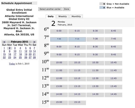 Schedule Global Entry Interview