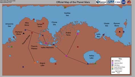 Mars Political Map