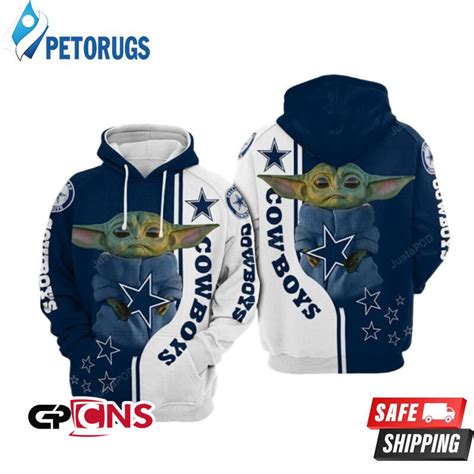 dallas cowboys nfl football baby yoda hug star dallas cowboys  hoodie