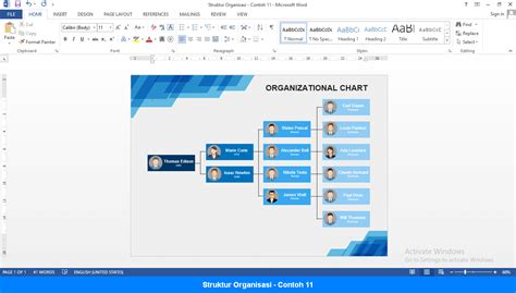 Contoh Gambar Struktur Organisasi Kelas Yang Kreatif Dari Karton Katulis