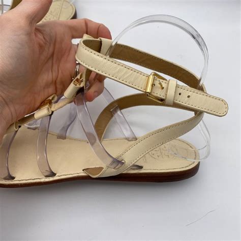 Tory Burch Kira Gladiator Logo Bow Sandal 11 M Ivory Gem