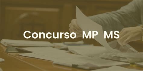 Concurso MP MS Servidores Edital Publicado Inscrições Abertas