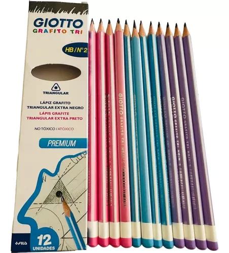 Set 12 Lápiz Triangular Grafito Giotto Premium Hb N2 Tcamp