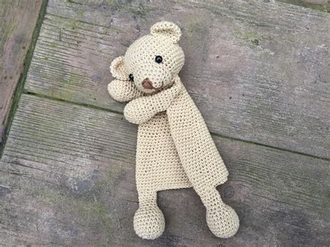 Bear Lovey Security Blanket Crochet Crochet Baby Lovey Crochet Bear