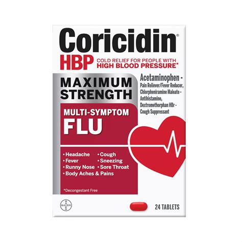 Coricidin Maximum Strength Multi-Symptom High Blood Pressure Flu