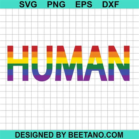 Human LGBT Flag Gay SVG Human Rainbow SVG Pride Month SVG