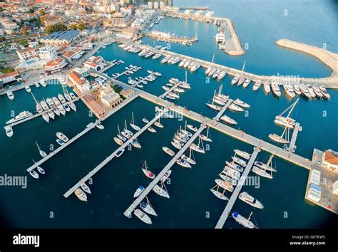 Aerial View Of The Beautiful Marina In Limassol City In Cyprus The