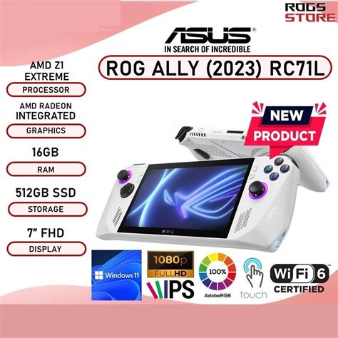 Jual Asus Rog Ally Rc71l Amd Ryzen Z1 Windows 11 Gaming Console Agp Shopee Indonesia