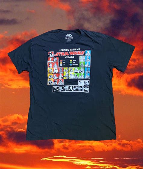 Star Wars Periodic Table Of Villains Tee Men S Fashion Tops Sets