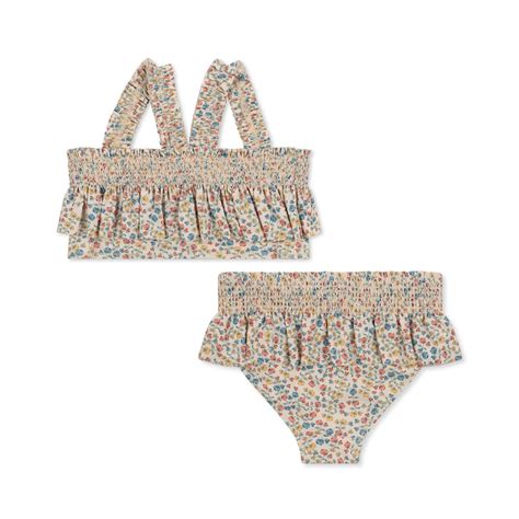 Konges Slojd Baie bikini espalier été wit met bloemetjes Minipop