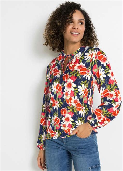 Blusa Amarra O No Decote Floral Azul Queima De Estoque