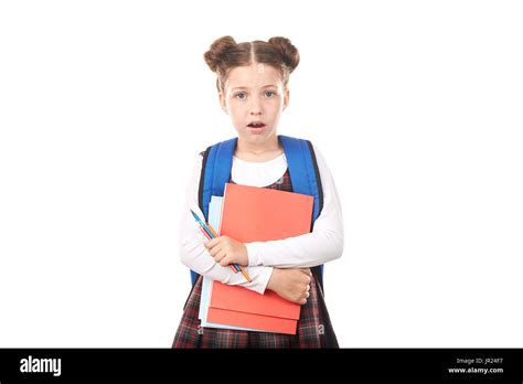 School Girl Being Scared Stock Photo Alamy